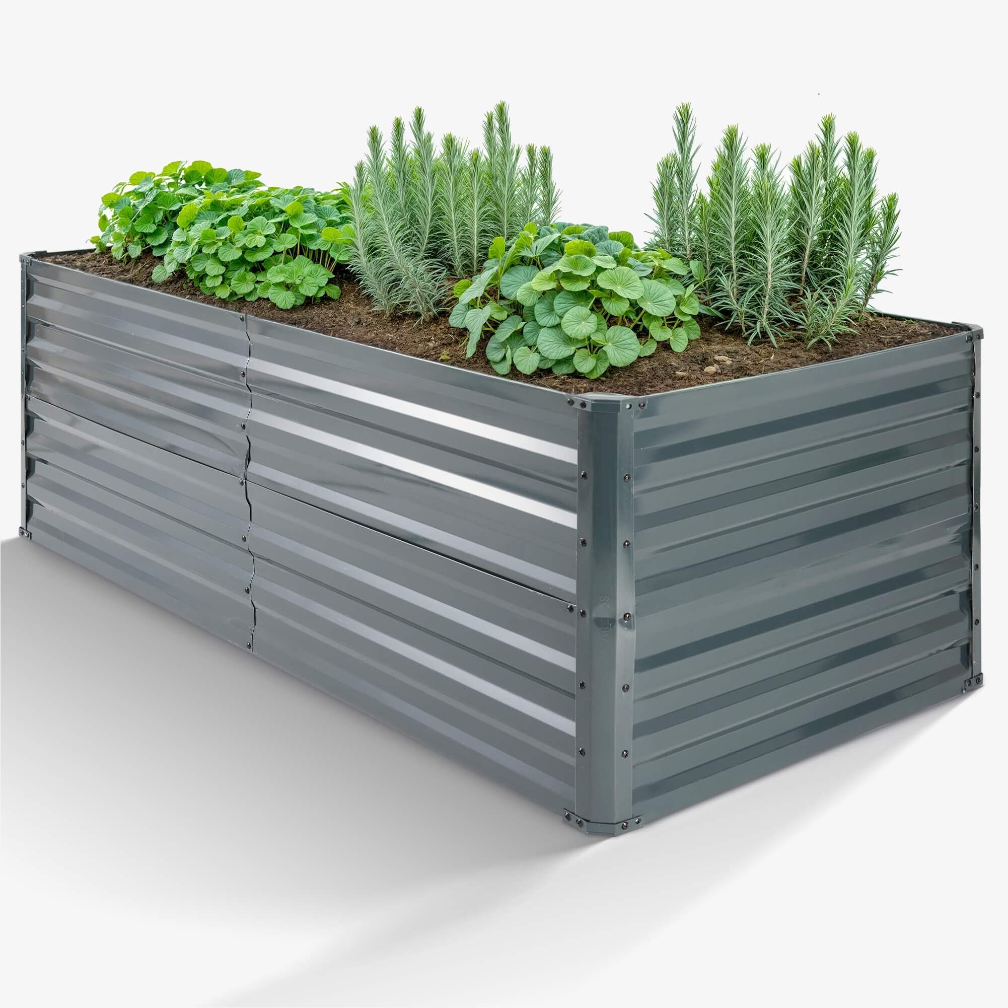 Arebos Letto rialzato in metallo Letto per ortaggi Fioriera Portata: 750 kg Capacità: circa 705 litri