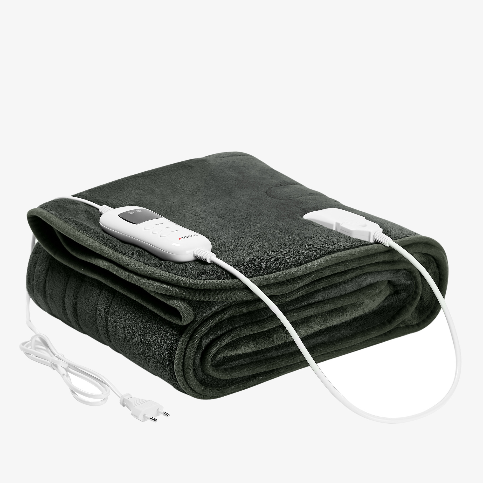 Coperta elettrica Arebos 200x180cm, lavabile a 40°.