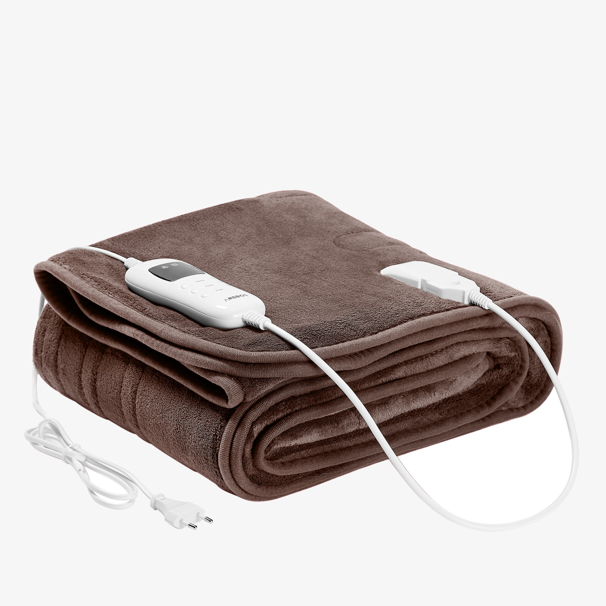 Coperta elettrica Arebos 200x180cm, lavabile a 40°.