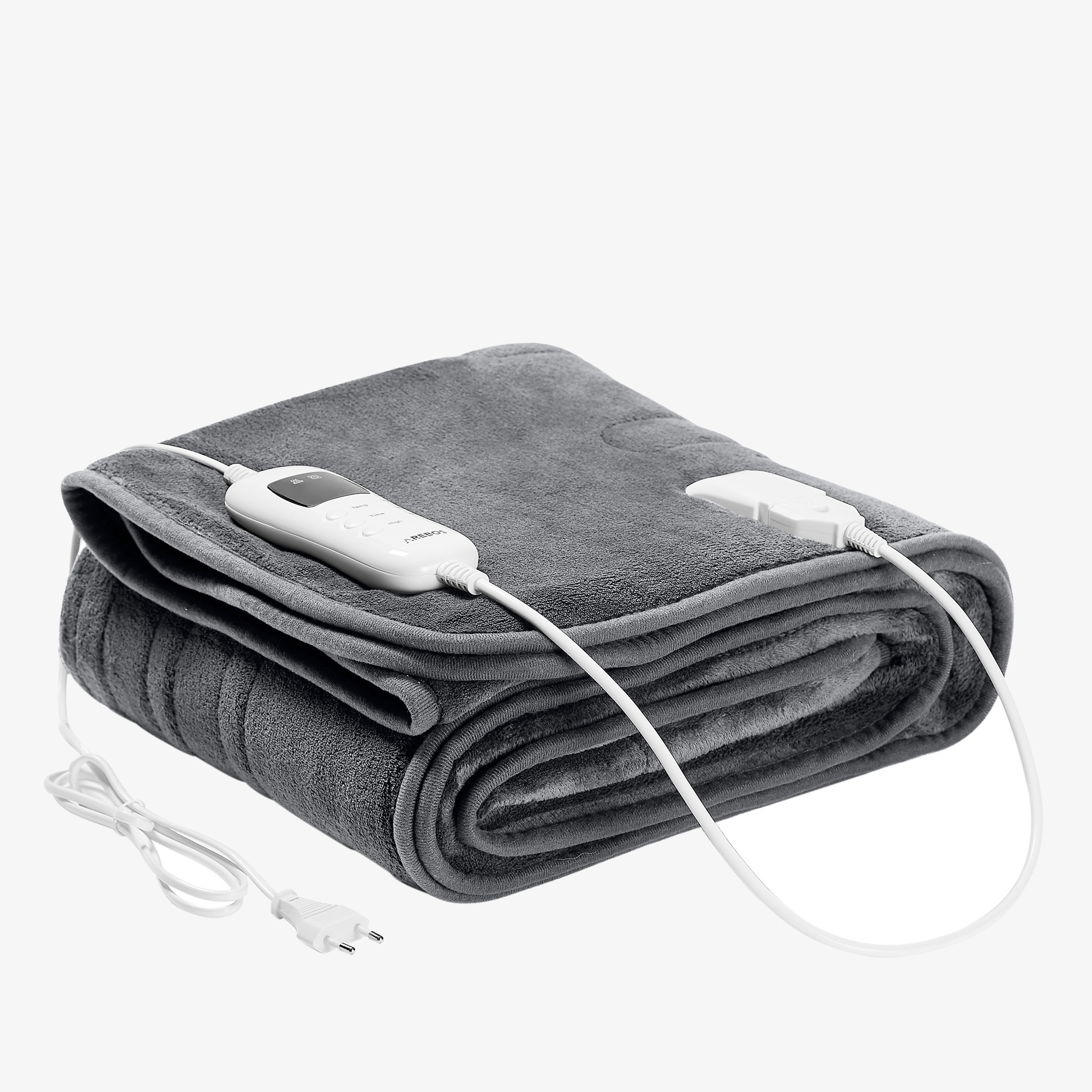 Coperta elettrica Arebos 200x180cm, lavabile a 40°.