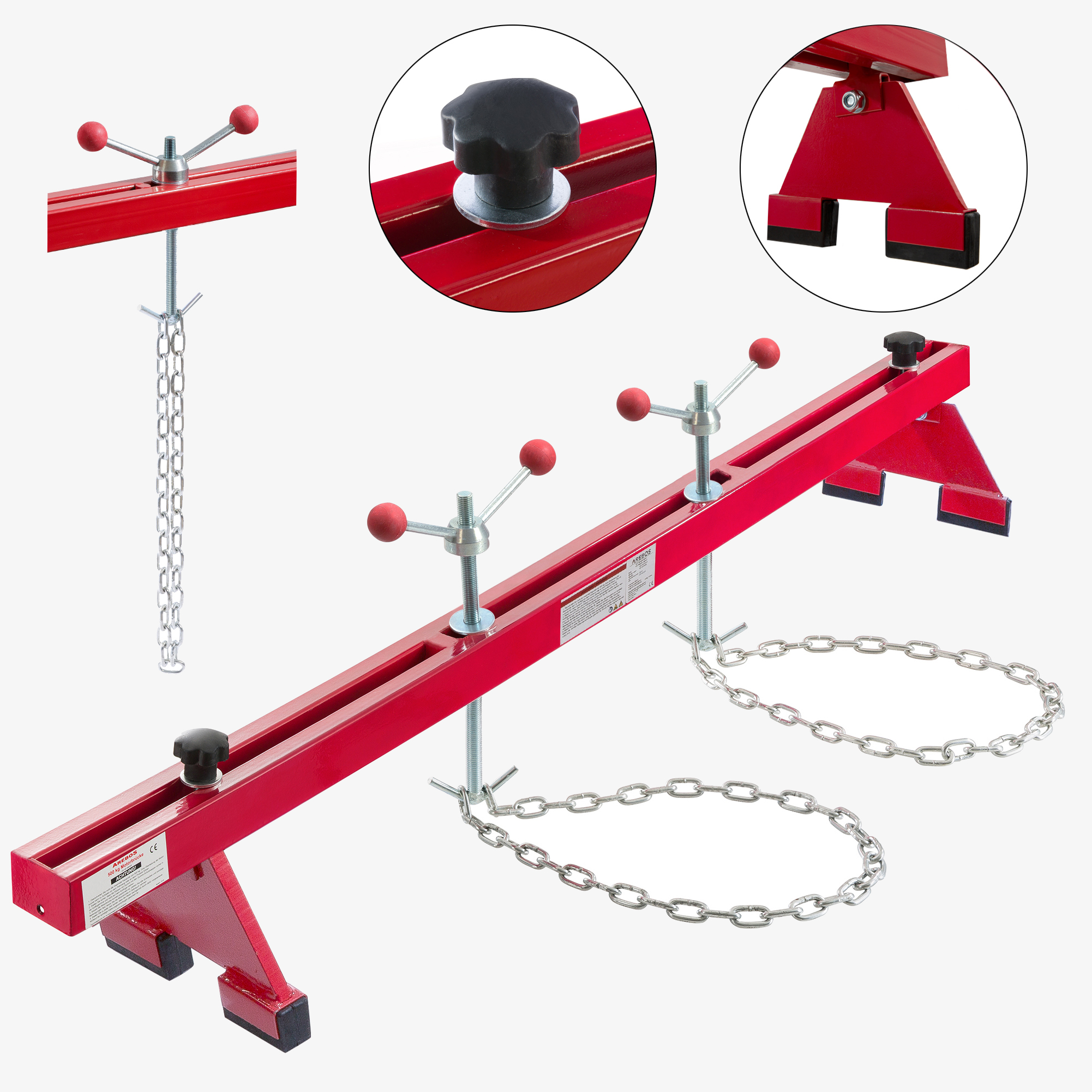 Arebos Ponte motore | Traversa parafango | Supporto motore | Traversa motore | Acciaio verniciato | Portata 500 kg