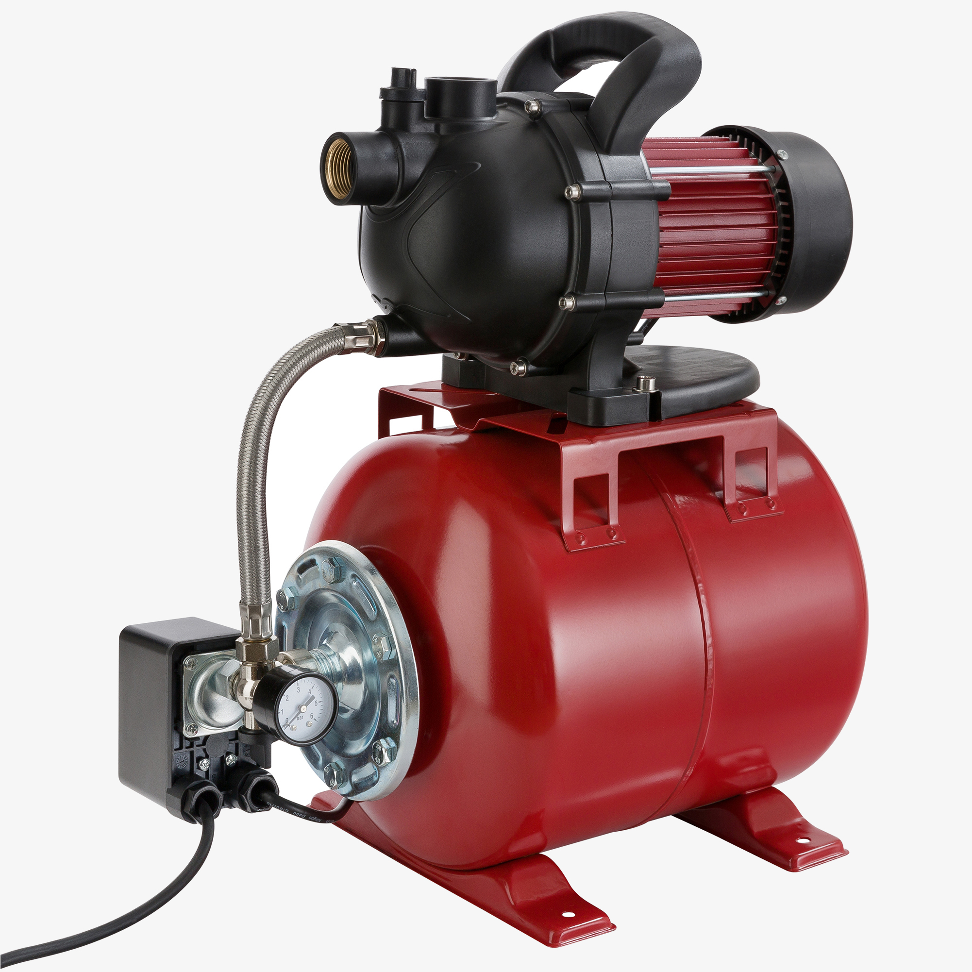 Arebos Acquedotto domestico 1000W, portata 3500l/h, altezza di mandata 44m, serbatoio 19l