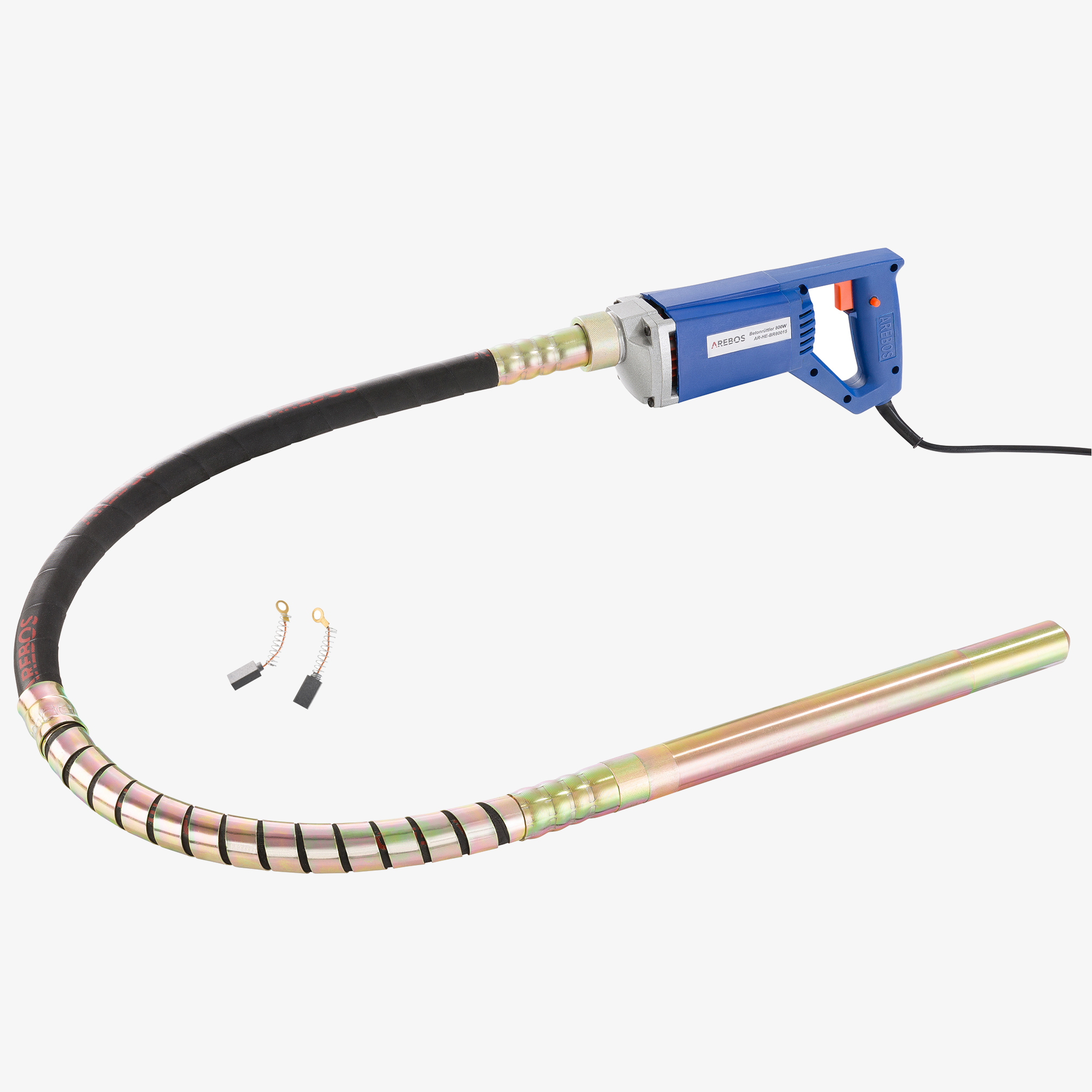 Vibratore Arebos con bottiglia vibrante 800W, elettrico, lunghezza cavo 1,5M, albero flessibile