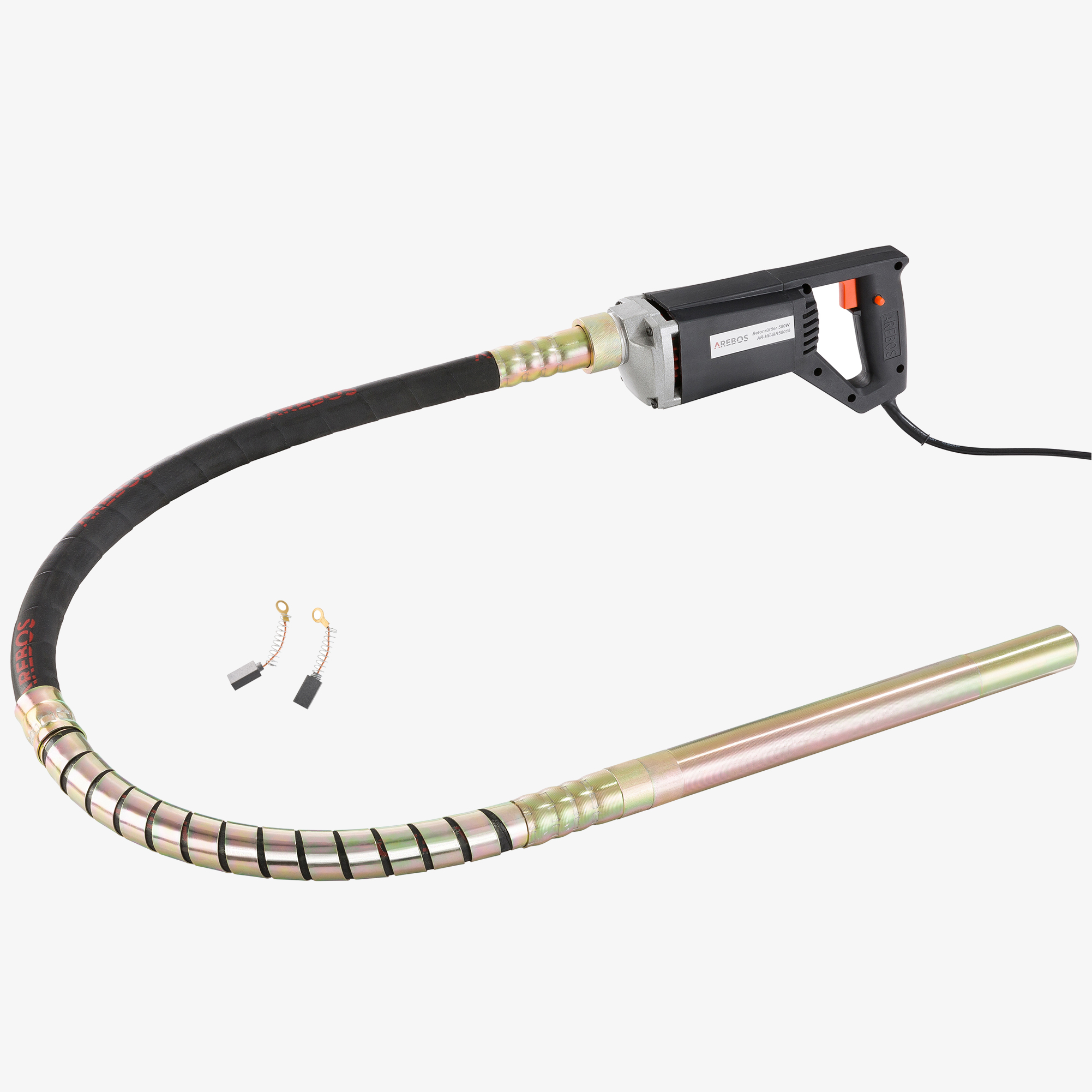 Vibratore Arebos con bottiglia vibrante 580W, elettrico, lunghezza cavo 1,5M, albero flessibile