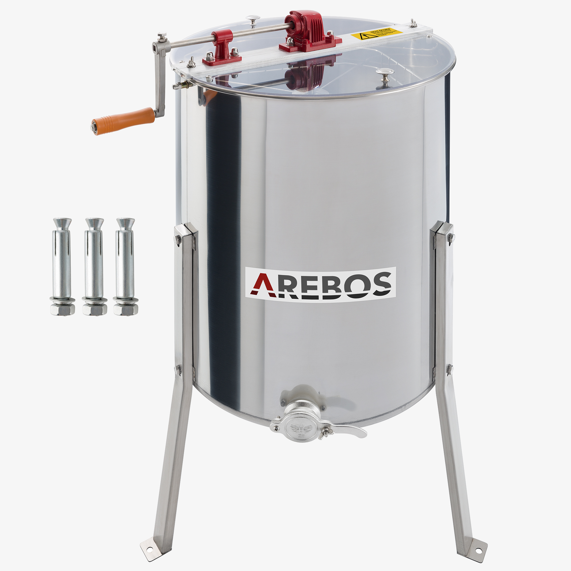 Arebos Smelatore di miele Eco 4 telai per pettine dimensioni: 26 x 42 cm ciascuno - acciaio inox