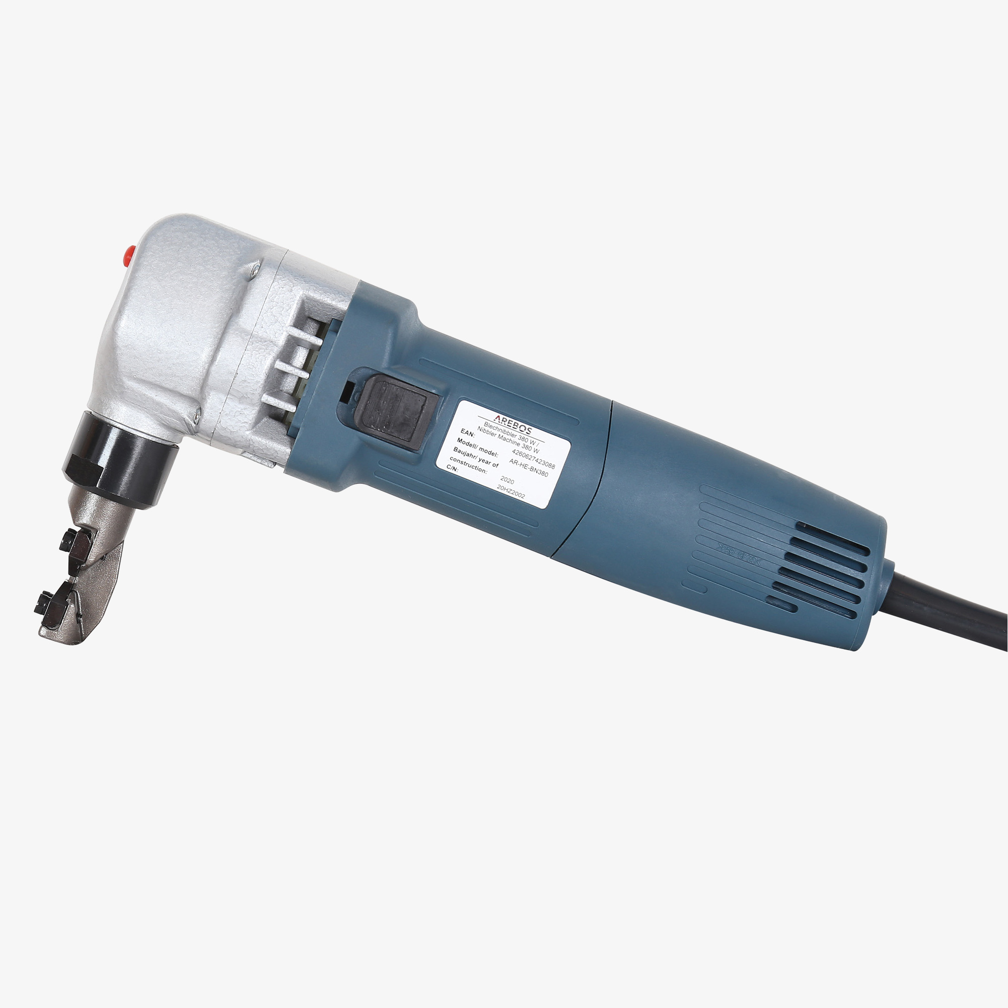 Arebos Roditrice per lamiere 380W - con 2 teste incl. valigetta