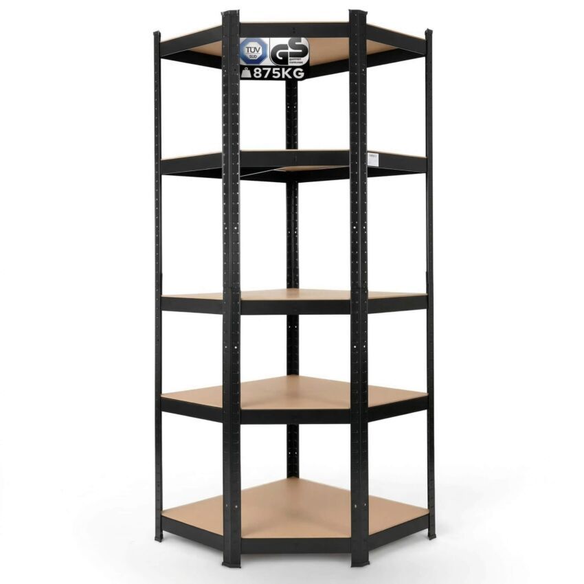 Scaffale per carichi pesanti 180 x 70 x 70 cm 875 kg - Nero