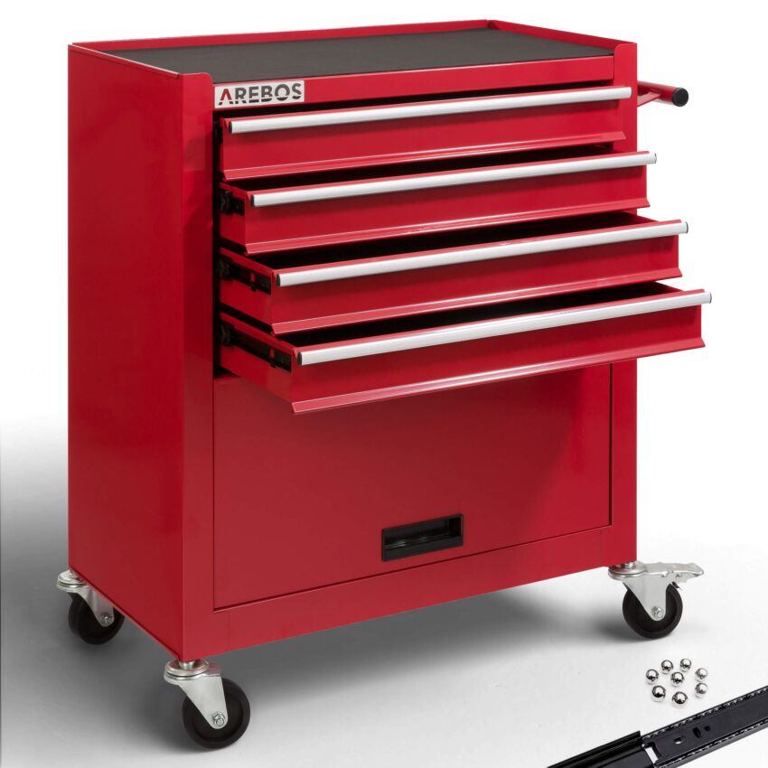 Carrello da officina con 4 scomparti