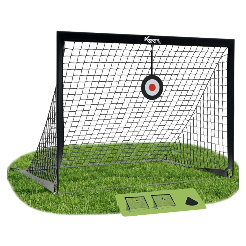 KM-Fit Set doppio di porte da calcio 120 x 90 cm