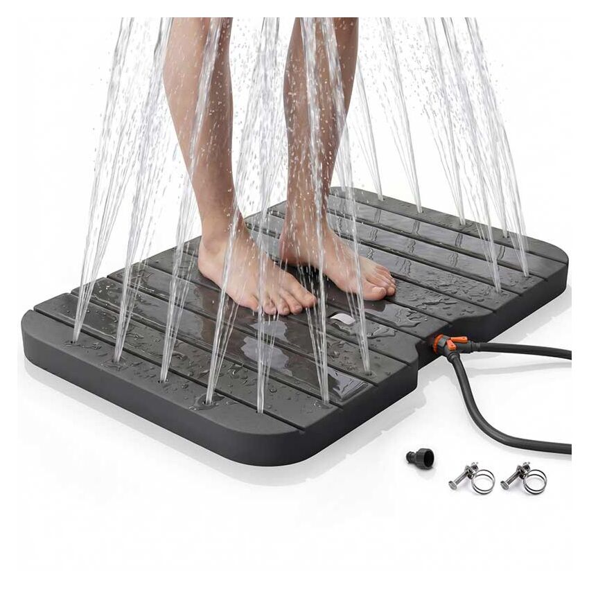 Doccia a pavimento, doccia per sauna, doccia da campeggio