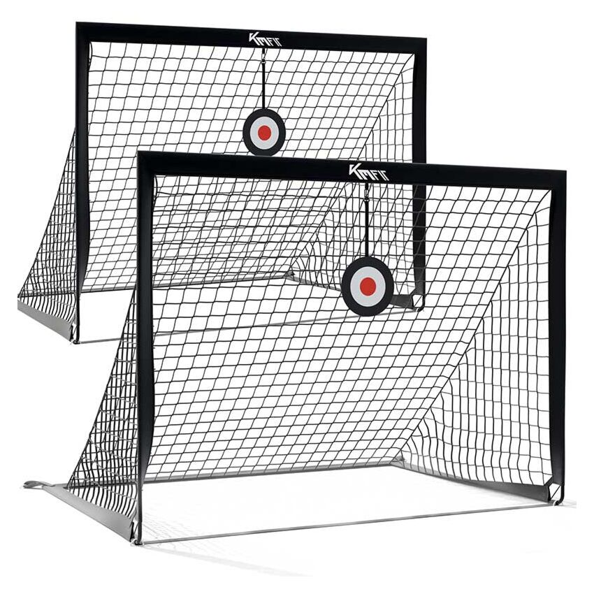 KM-Fit Set doppio di porte da calcio 120 x 90 cm