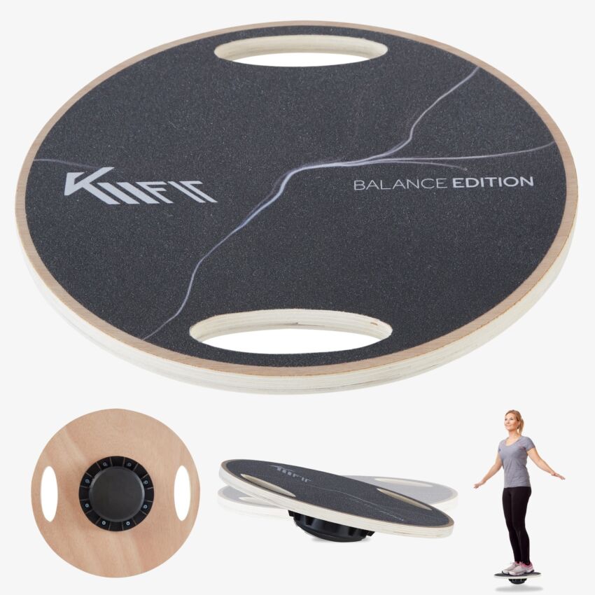KM-Fit tavola di equilibrio in legno rotonda