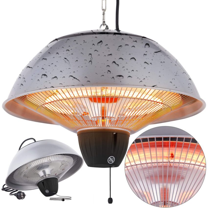 Riscaldatore a soffitto 1500W - rotondo con cavo a strappo