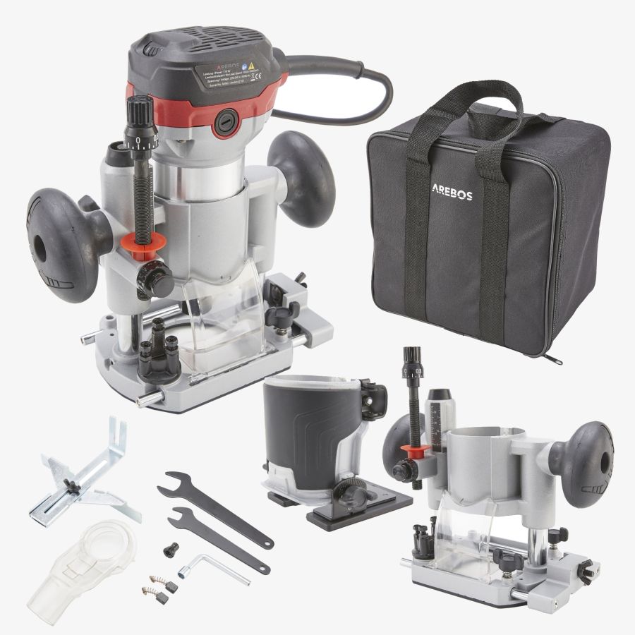 Router 710W incl. trimmer + base di immersione