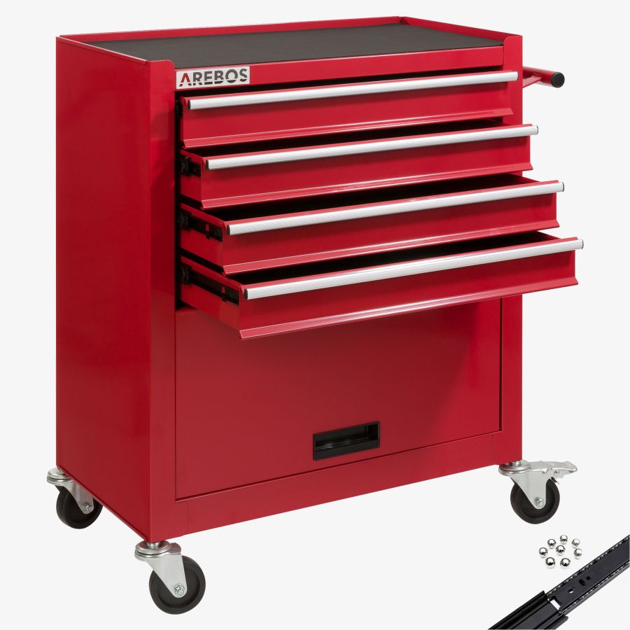 Carrello da officina con 4 scomparti