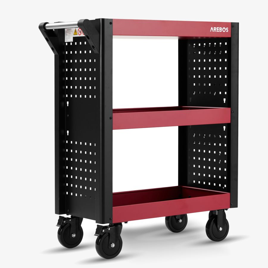 Carrello di servizio a 3 ripiani - 8 pezzi