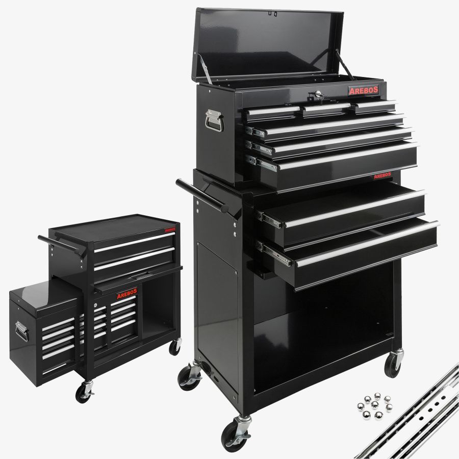 Carrello da officina con 9 scomparti