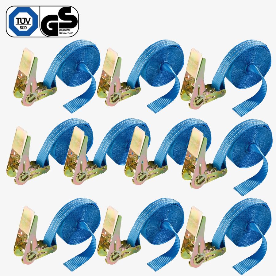 Cinghia di tensionamento 6m, 25mm, pezzo unico, 0,8T, 10 pezzi