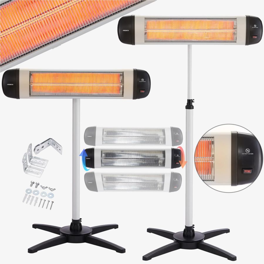 Riscaldatore radiante a infrarossi 2500W con supporto a croce
