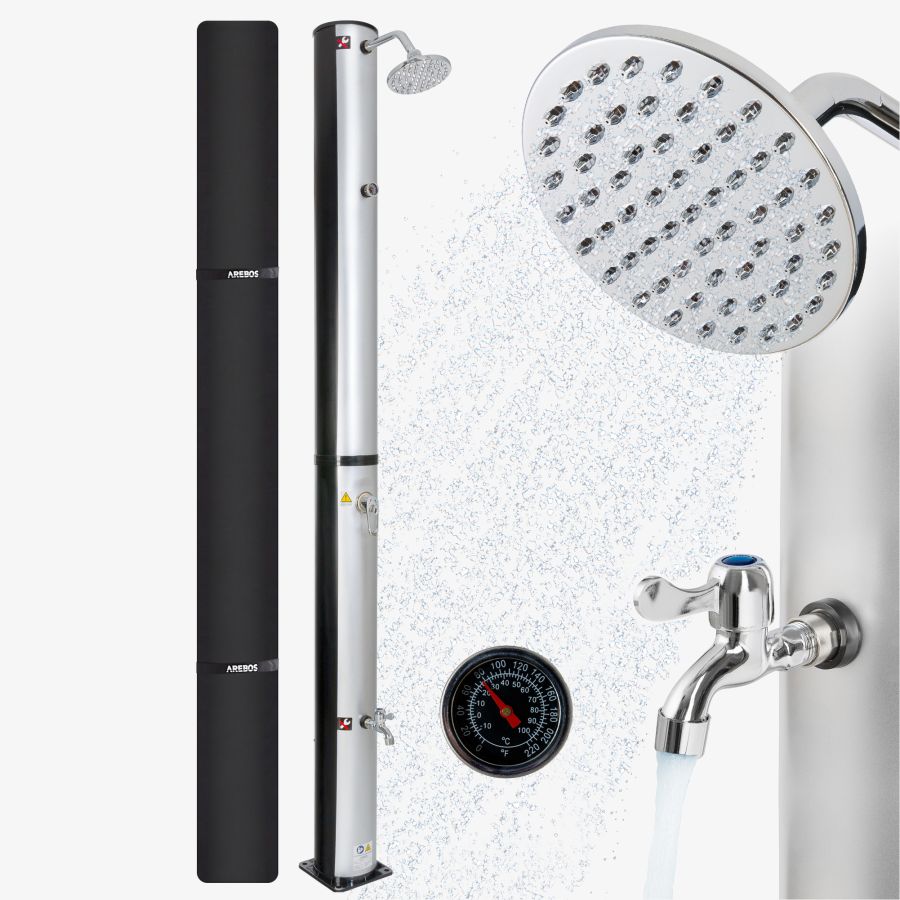 Doccia solare 40L plata - con termometro