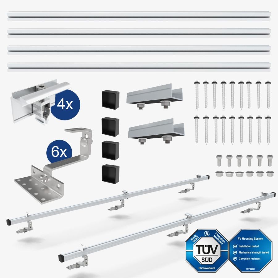 Set di montaggio per tegole fotovoltaiche Nuasol - 2 modulo