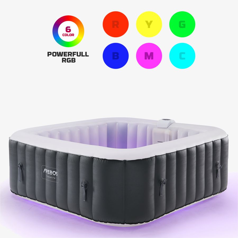 Piscina Gonfiabile Tenerife piazza con LED - 2400W