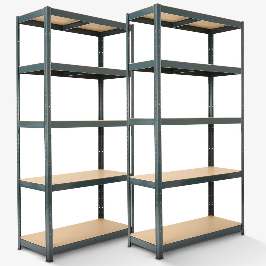 2x Scaffale per carichi pesanti 180 x 90 x 30 cm 875 kg - Antracite