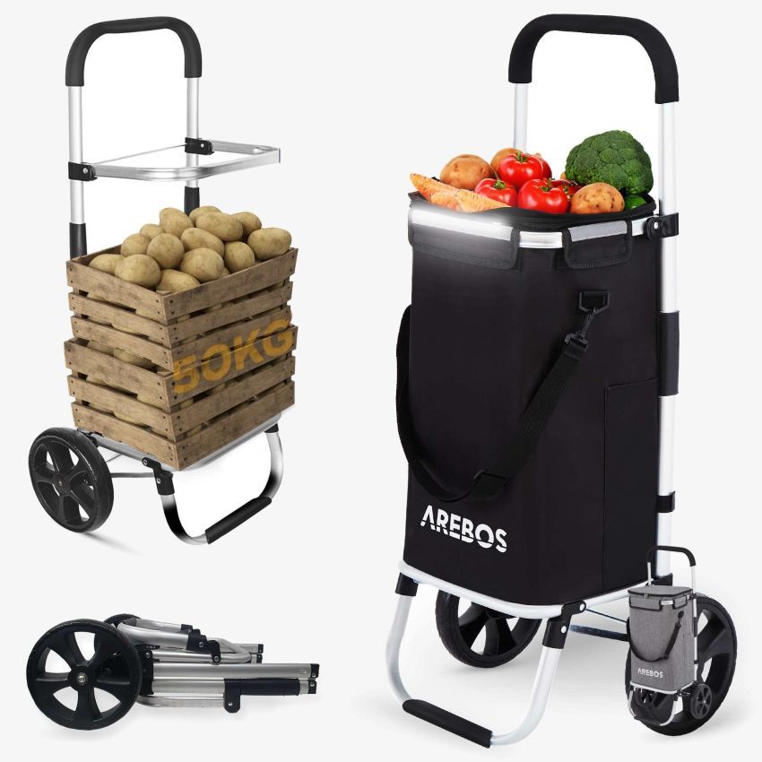 Gimi Carrello spesa (50Lt) TWIN NEW (52x39x95cm) Nero 169324