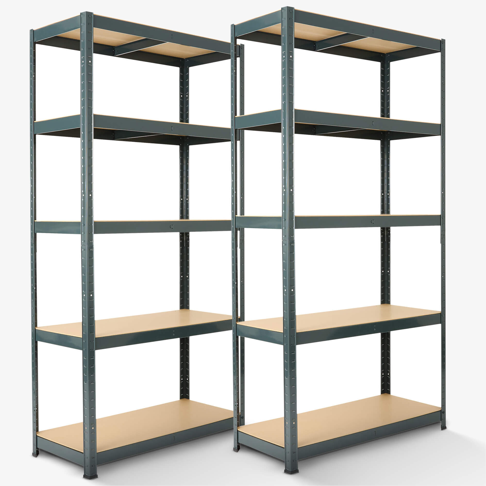 Arebos 2x Scaffale per carichi pesanti 180 x 90 x 30 cm, portata 875 kg - Antracite